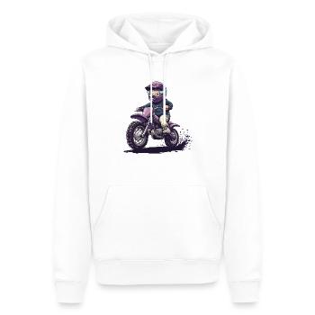 Motocross and dirt bike for kids - Men’s Premium Organic Hoodie - white - Front - Nico (187cm)