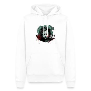 PLEURS D’ENFANTS - Sweat à capuche Premium bio Homme - blanc - Devant - Nico (187cm)