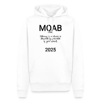 Moab Nationalpark wandern - Männer Premium Bio Hoodie - Weiß - Vorne - Nico (187cm)