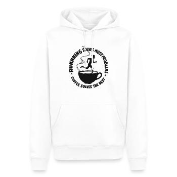 LÖSEN - Männer Premium Bio Hoodie - Weiß - Vorne - Nico (187cm)
