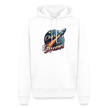 CHASSEUR DE RÊVES - Sweat à capuche Premium bio Homme - blanc - Devant - Nico (187cm)
