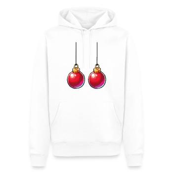 Bauble - Men’s Premium Organic Hoodie - white - Front - Nico (187cm)