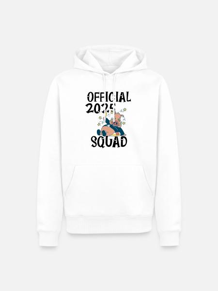 Official 2025 Squad, das Sylvester/Neujahrs-Design - Männer Premium Bio Hoodie - Weiß