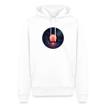 Cosmic Vinyl Astronaut Space Music - Men’s Premium Organic Hoodie - white - Front - Nico (187cm)