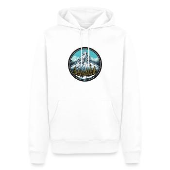 Berge Mountains - Männer Premium Bio Hoodie - Weiß - Vorne - Nico (187cm)