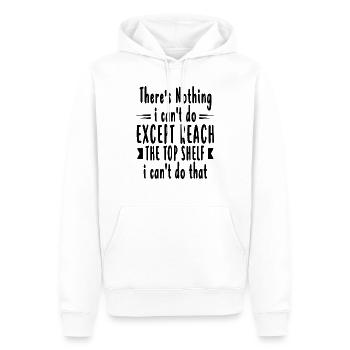 Lustig, es gibt nichts, was ich nicht tun kann, außer die zu erreichen - Männer Premium Bio Hoodie - Weiß - Vorne - Nico (187cm)