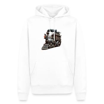 OLD TRAIN - Men’s Premium Organic Hoodie - white - Front - Nico (187cm)