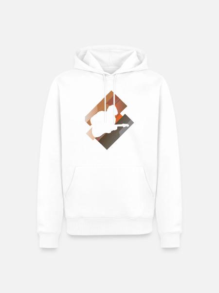 Bassist Hardrock Shouter - Männer Premium Bio Hoodie - Weiß
