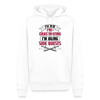 Geschenkidee Gamer Zocker MMORPG Side Quest - Männer Premium Bio Hoodie - Weiß - Vorne - Nico (187cm)