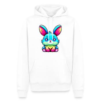 Hare - Men’s Premium Organic Hoodie - white - Front - Nico (187cm)