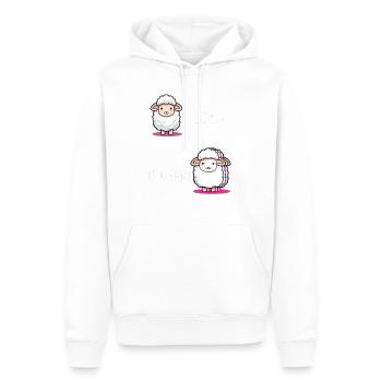 Schaf Unschaf lustiges cooles Geschenk - Männer Premium Bio Hoodie - Weiß - Vorne - Nico (187cm)