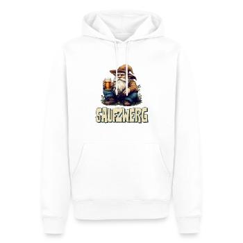Saufzwerg - witziges Karneval Fasching - Männer Premium Bio Hoodie - Weiß - Vorne - Nico (187cm)