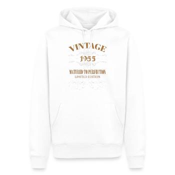 Vintage Geschenk 70. Geburtstag Geburtsjahr 1955 - Männer Premium Bio Hoodie - Weiß - Vorne - Nico (187cm)