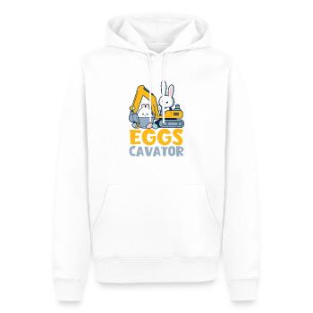 Eier Cavator mit süßen Kaninchen - Männer Premium Bio Hoodie - Weiß - Vorne - Nico (187cm)