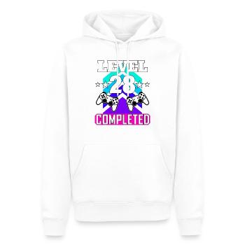 anniversaire de jeu haha comme c’est drôle - Sweat à capuche Premium bio Homme - blanc - Devant - Nico (187cm)