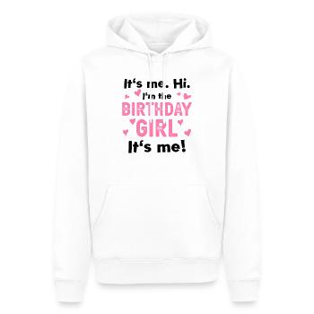 birthday girl black 2 omg die ist ja so poetisch - Männer Premium Bio Hoodie - Weiß - Vorne - Nico (187cm)