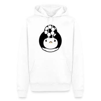 Duck Playing Soccer Header Ball Balancing Head - Men’s Premium Organic Hoodie - white - Front - Nico (187cm)