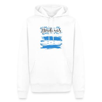 Drapeau du Honduras Fierté Cadeau - Sweat à capuche Premium bio Homme - blanc - Devant - Nico (187cm)