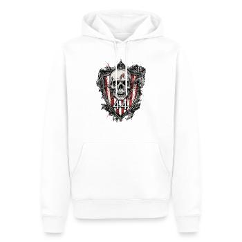 44 Geburtstag Birthday Biker Motorcycle Skull S - Männer Premium Bio Hoodie - Weiß - Vorne - Nico (187cm)