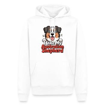 J’aime mon Berger Australien Hundeliebe - Sweat à capuche Premium bio Homme - blanc - Devant - Nico (187cm)
