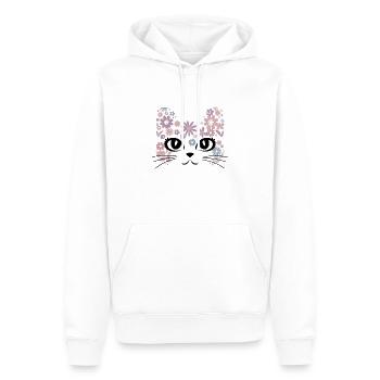 Délice de chat fleuri pour fleur et - Sweat à capuche Premium bio Homme - blanc - Devant - Nico (187cm)