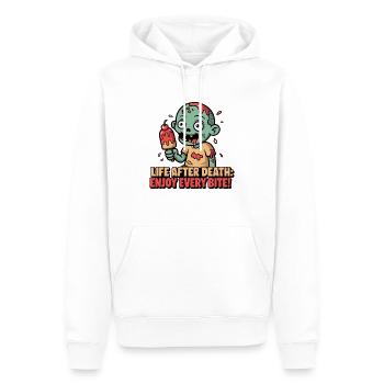 ZOMBIES, LA VIE APRÈS LA MORT - Sweat à capuche Premium bio Homme - blanc - Devant - Nico (187cm)