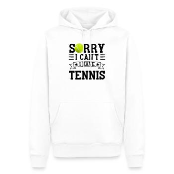 Drôle de joueur de tennis - Sweat à capuche Premium bio Homme - blanc - Devant - Nico (187cm)