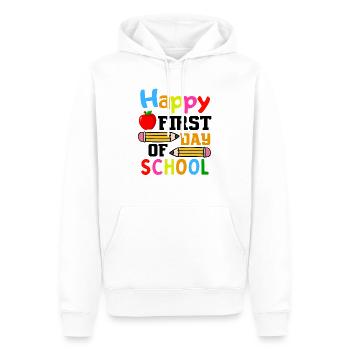 Rerst School Day Design Drôle - Sweat à capuche Premium bio Homme - blanc - Devant - Nico (187cm)
