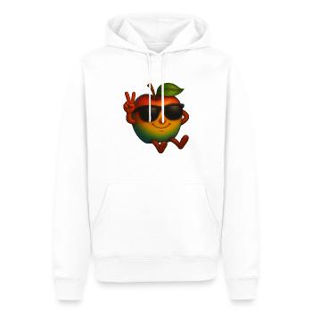 Apfel - Männer Premium Bio Hoodie - Weiß - Vorne - Nico (187cm)