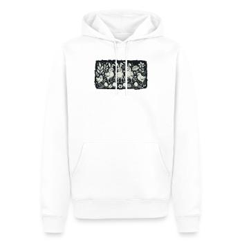 Ostern Küken Huhn Retro Vintage Ästhetik - Männer Premium Bio Hoodie - Weiß - Vorne - Nico (187cm)