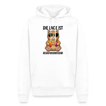 The situation is drunkenness - Men’s Premium Organic Hoodie - white - Front - Nico (187cm)