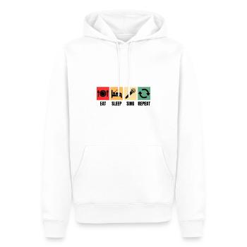 Singen Spruch Sänger Design - Männer Premium Bio Hoodie - Weiß - Vorne - Nico (187cm)