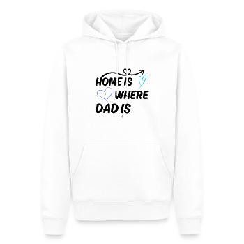 Meilleur papa Papa Design Papa Dire - Sweat à capuche Premium bio Homme - blanc - Devant - Nico (187cm)