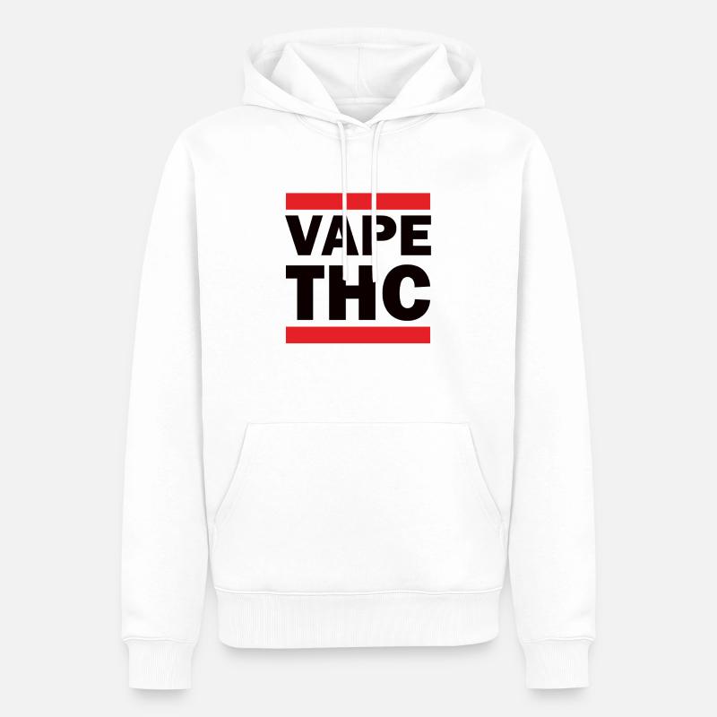 Vape THC - Männer Premium Bio Hoodie - Weiß