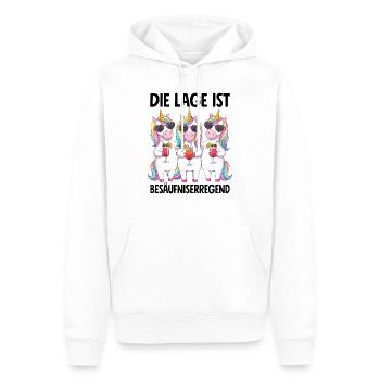 La situation est l’ivresse - Sweat à capuche Premium bio Homme - blanc - Devant - Nico (187cm)