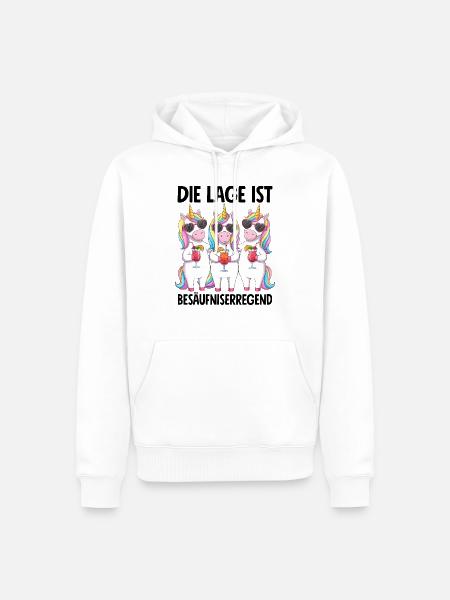The situation is drunkenness - Men’s Premium Organic Hoodie - white