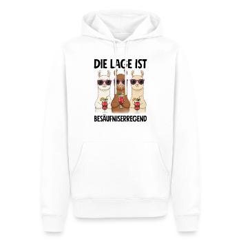 La situation est l’ivresse - Sweat à capuche Premium bio Homme - blanc - Devant - Nico (187cm)