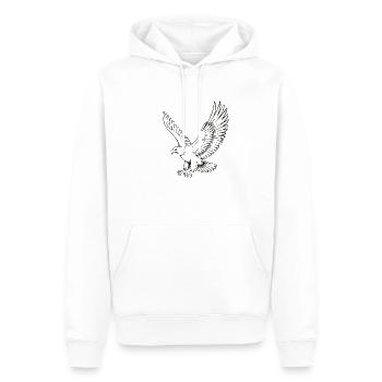 Aigle oiseau de proie - Sweat à capuche Premium bio Homme - blanc - Devant - Nico (187cm)