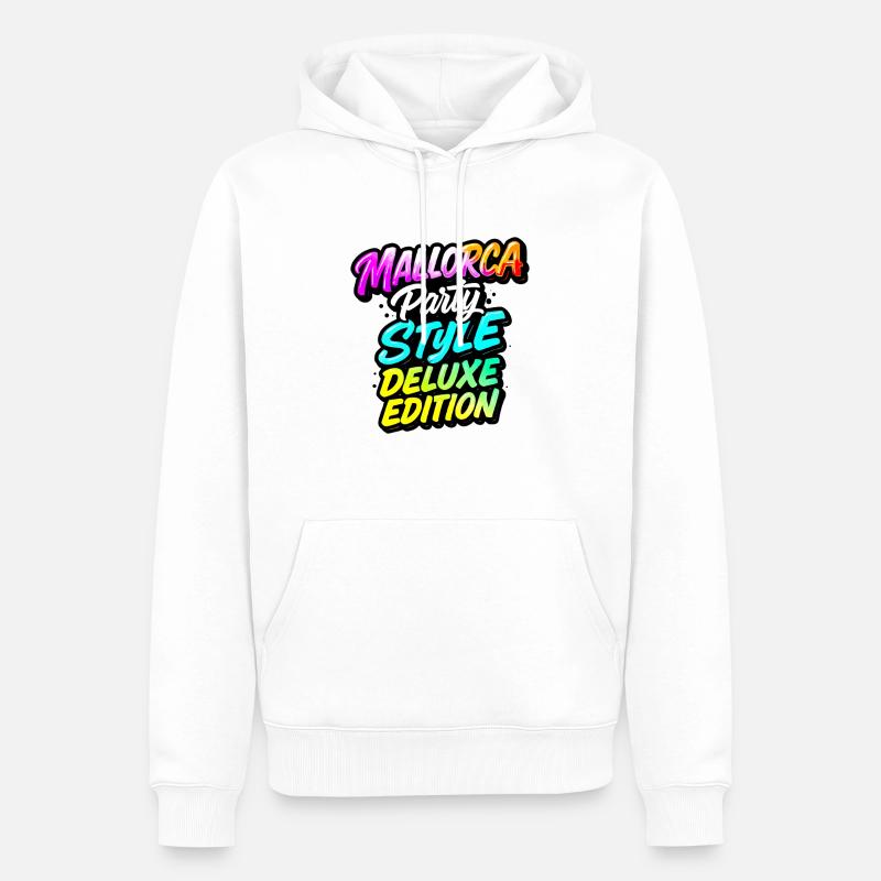 Mallorca Party Style - Männer Premium Bio Hoodie - Weiß