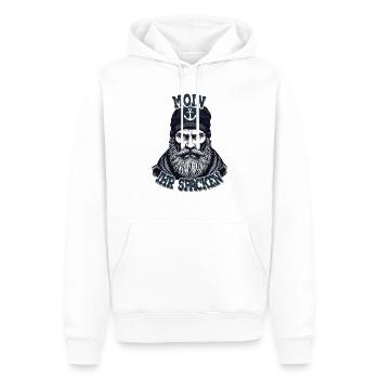 Frison orientale Mer du Nord Seaman Moin Ur Spacken - Sweat à capuche Premium bio Homme - blanc - Devant - Nico (187cm)