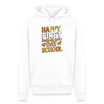 Erster Schultag Einschulung Design - Männer Premium Bio Hoodie - Weiß - Vorne - Nico (187cm)