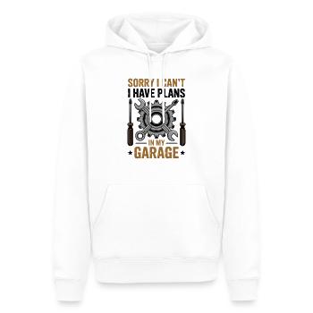 Lustiger Mechaniker Spruch Handwerker - Männer Premium Bio Hoodie - Weiß - Vorne - Nico (187cm)