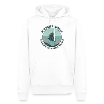 Nur Unter Wasser Bin Ich Wirklich Über Wasser - Männer Premium Bio Hoodie - Weiß - Vorne - Nico (187cm)