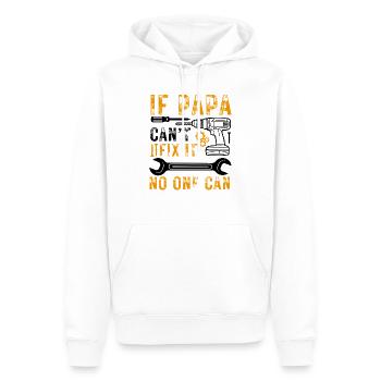 Outil de dicton de papa artisan - Sweat à capuche Premium bio Homme - blanc - Devant - Nico (187cm)
