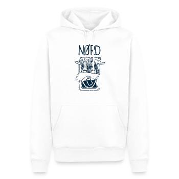 Nord - Sirènes en boîte de sardines - Sweat à capuche Premium bio Homme - blanc - Devant - Nico (187cm)