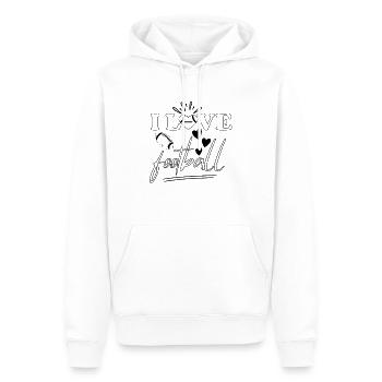 Football américain Heart Football Club - Sweat à capuche Premium bio Homme - blanc - Devant - Nico (187cm)