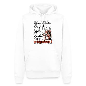 ADHS? Oh schau, ein Eichhörnchen! - Männer Premium Bio Hoodie - Weiß - Vorne - Nico (187cm)