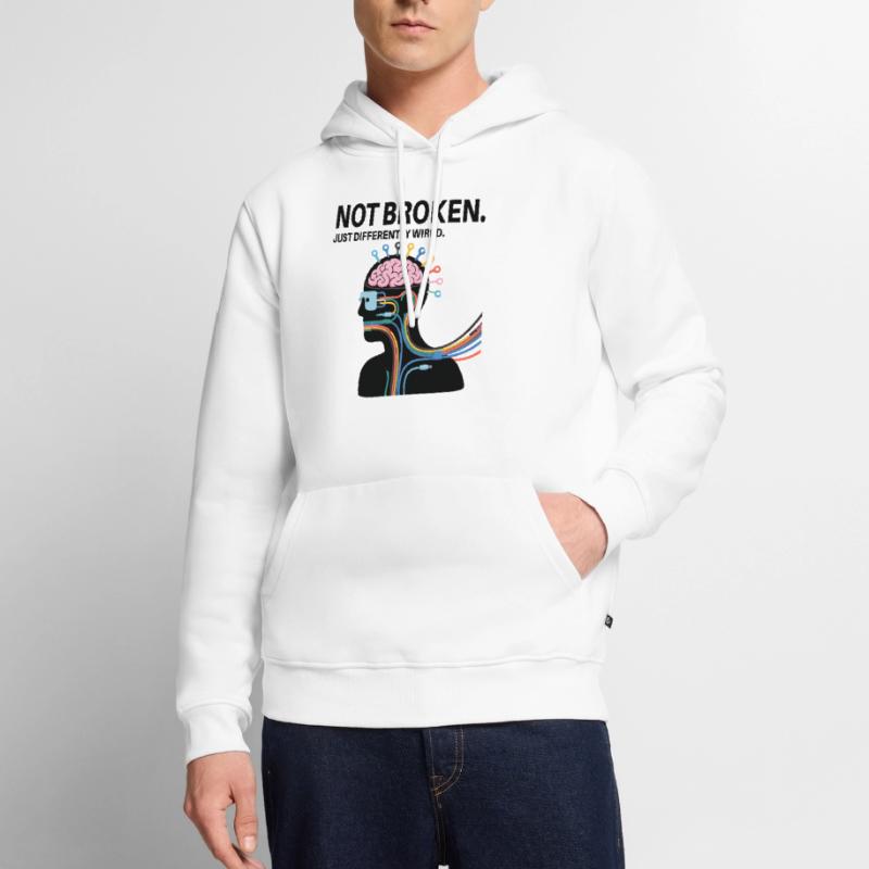 Pas cassé – juste câblé différemment Sweat à capuche Premium bio Homme