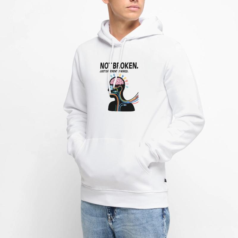 Pas cassé – juste câblé différemment Sweat à capuche Premium bio Homme