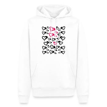 Cœur - Sweat à capuche Premium bio Homme - blanc - Devant - Nico (187cm)